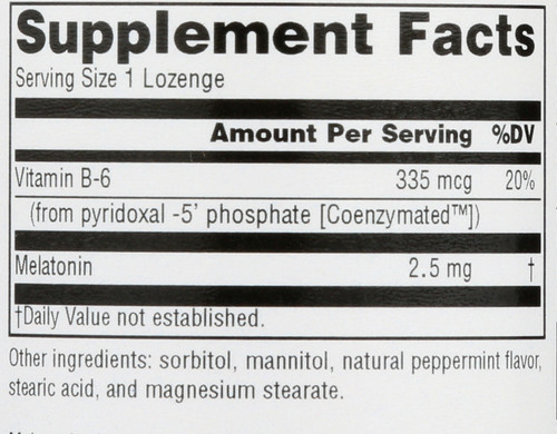 Melatonin 2.5Mg Pmint 120 Loz Sleep Science Melatonin 2.5 Mg, Peppermint 120 Count