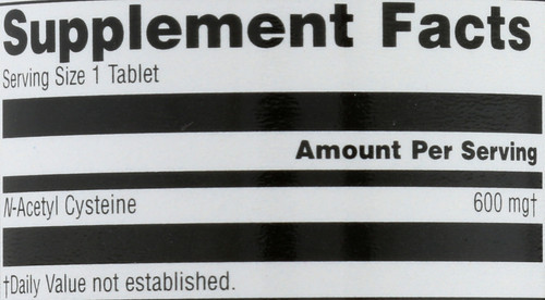 N-Acctyl Cysteine 600 Mg N-Acetyl Cysteine 600 Mg 30 Count