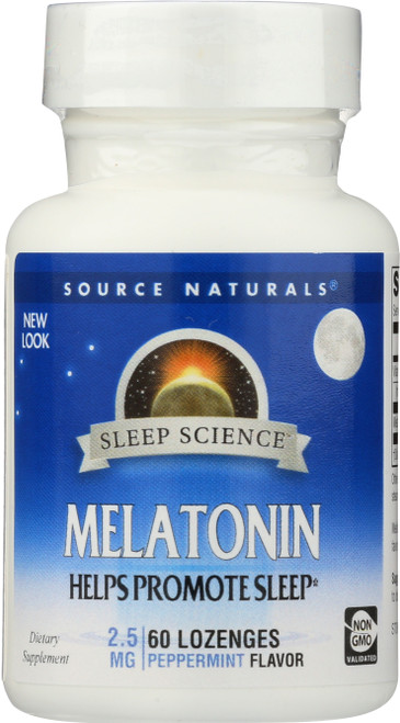 Melatonin 2.5Mg Pmint 60 Loz Sleep Science Melatonin 2.5 Mg, Peppermint 60 Count