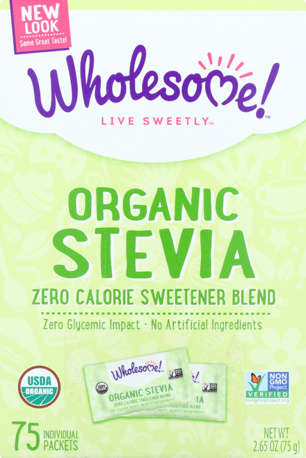 Organic Stevia Zero Calorie Sweetener Blend 75 Count 2.65 Ounce