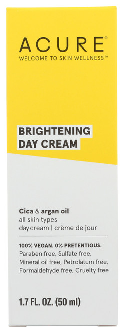 Brightening Day Cream With Cica & Argan Oil, For All Skin Types. Face The Day With Cica And Argan Oil. This Powerhouse Combo Helps Moisturize And Protect With A One-Two-Three Punch That Fights Dullness And Evens Out Skin Tone For Skin ThatS Bright A