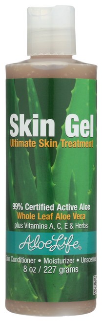 Skin Gel Ultimate Skin Treatment Unscented Skin Conditioner & Moisturizer Whole Leaf Aloe Vera 8oz