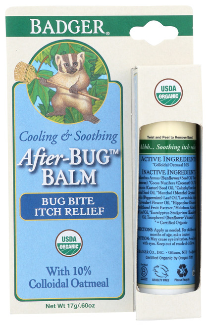 After Bug Balm Itch Relief Stick With Colloidal Oatmeal Organic 17 Gram