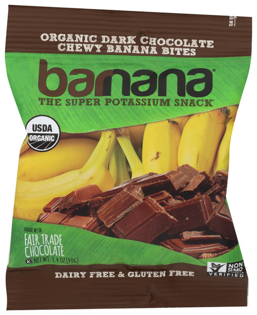 Organic Dark Chocolate Chewy Banana Bites 1.4Oz Dark Chocolate Chewy Single Serve Chewy 1.4oz