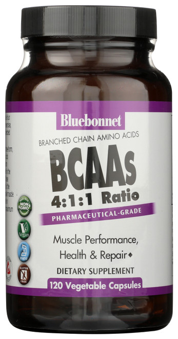 Bcaas 4:1:1 Ratio Of L-Leucine, L-Isoleucine & L-Valine Ajipure Amino Acid 120 Count