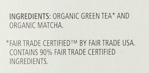 Green Tea Ft Matcha Estate Tea Organic 20 Count