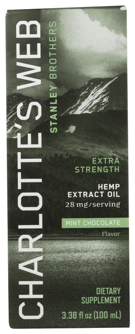 Extra Strength Hemp Extract Mint Chocolate Charlotte's Web Everyday Plus Mint Chocolate 100ML Daily 3.38oz