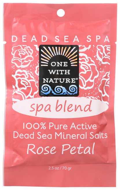 Spa Blend Rose Petal 100% Pure Active Dead Sea Mineral Salts 2.5oz