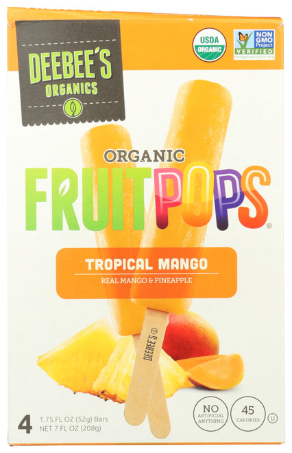 Teapops Tropical Mango Organic 4 Count