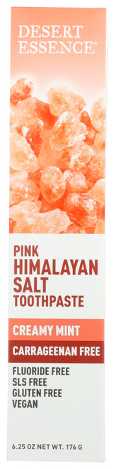 Toothpaste Pink Himalayan Salt Creamy Mint Fluoride Free 6.25oz