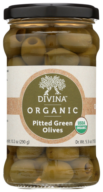 Organic Pitted Green Olives Green Pitted 10.2oz