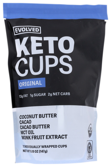 Dark Chocolate Cups Original Keto Pouch 7 Count