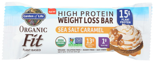 Protein Organic Fit Weight Loss Bar - Sea Salt Caramel - Bar 1.9oz