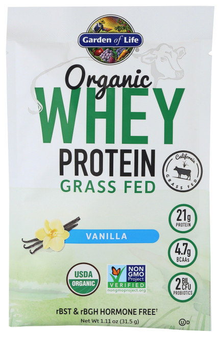 Protein Organic Whey Grass Fed Vanilla  1.11oz