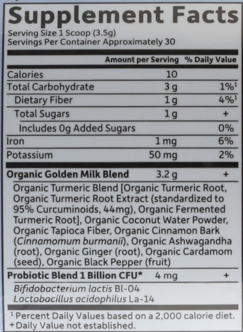 Mykind Organics Golden Milk Powder 3.7oz