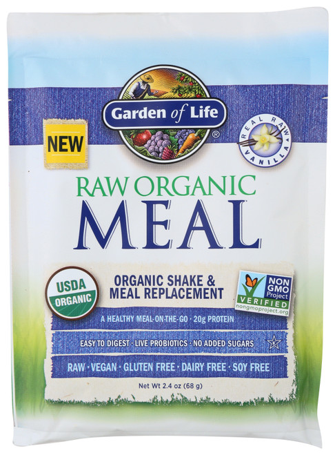 Protein Raw Organic Meal Vanilla. Pkt 2.4oz