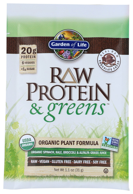 Protein Raw Protein And Greens - Chocolate Pkt 1.1oz