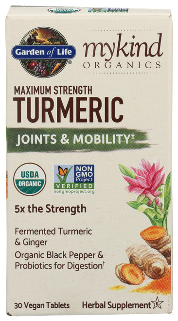Mykind Organics Max Strength Turmeric Joints & Mobility  30 Count