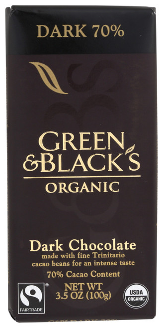 Bar Dark 70% Cocoa Chocolate Dark Organic 3.5oz