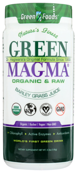Green Magma Organic & Raw Barley Grass Juice Powder Dr. Hagiwara's Original Formula Since 1969 5.3oz