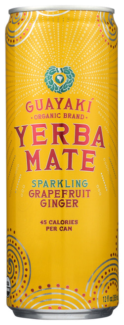 Sparkling Yerba Mate Sparkling Grapefruit Ginger, Org, Ft 12oz