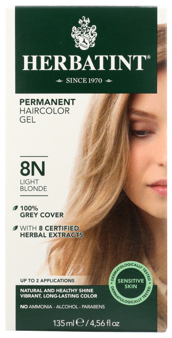 Herbatint Permanent Hair Color 8N Light Blonde 135mL