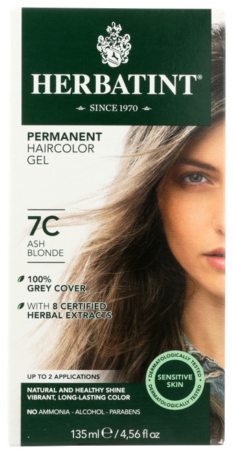 Permanent Hair Color 7C Ash Blonde 135mL