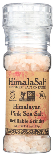 Himalayan Pink Salt Refillable Grinder Primordial Himalayan Sea Salt 4oz