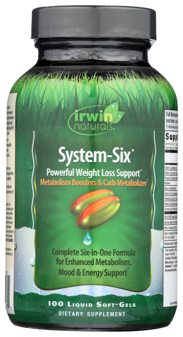 System-Six Metabolism Boosters & Carb Metabolizer Powerful Weight Loss Support 100 Count