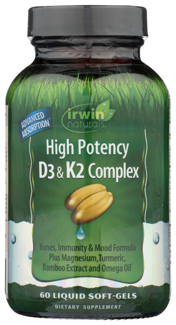 High Potency D3 & K2 Complex  60 Count