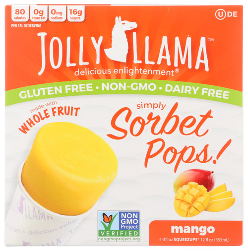Sorbet Pop Mango Made With Whole Fruit 4 Count