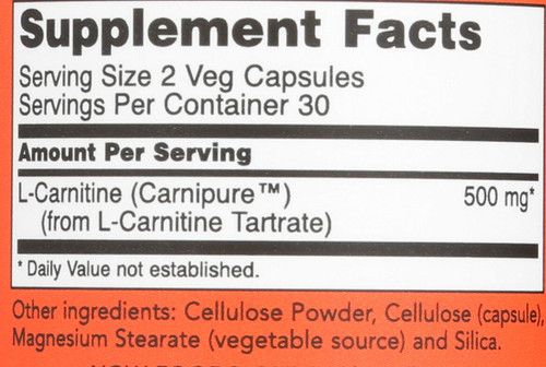 L-Carnitine 250 mg Tartrate-L-Carnipure® - 60 Capsules