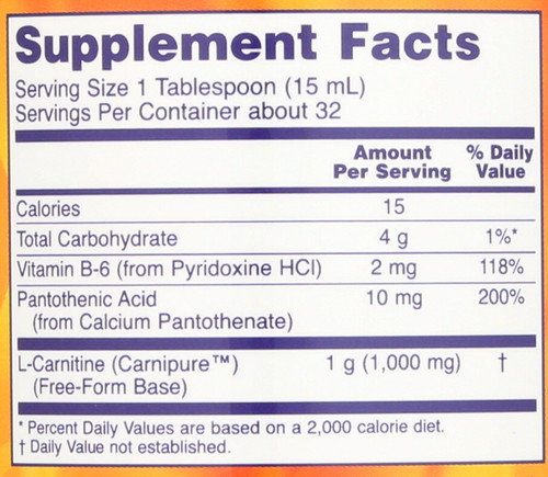 L-Carnitine Liquid Tropical Punch 1000 mg - 16 oz.