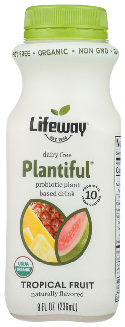 Plantiful Probiotic Plant Based Drink Tropical Fruit 8oz