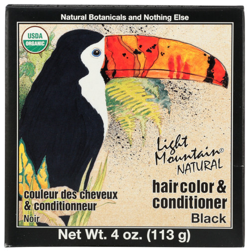 Hair Color & Conditioner Black Organic Natural 4oz