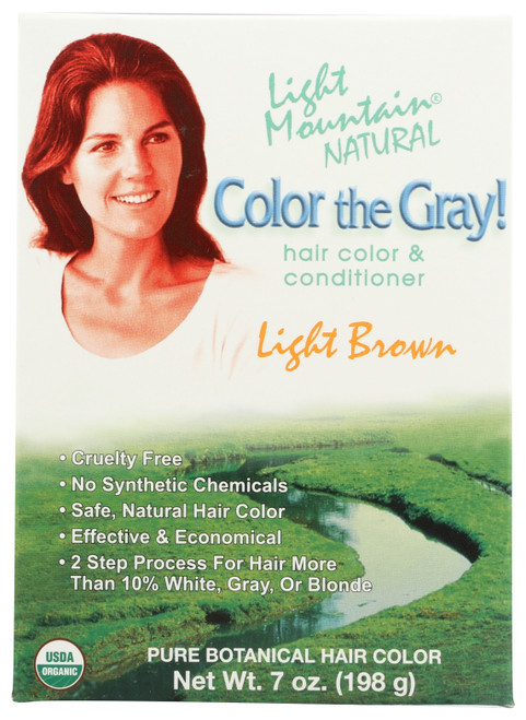 Hair Color & Conditioner Color The Gray! Light Brown Organic Natural 7oz