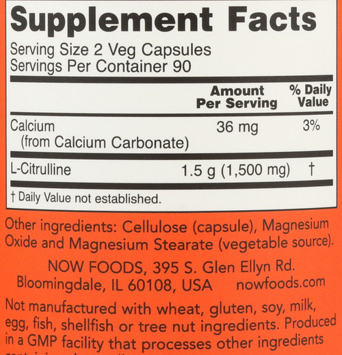 L-Citrulline 750 mg - 180 Capsules