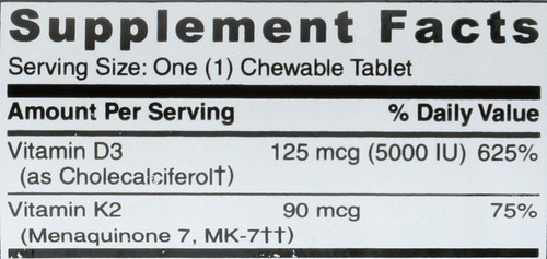 Vitamin D3 With Vitamin K2 30 Count