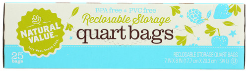 Storage Bags Quart Storage Bags-Reclosable 25 Count