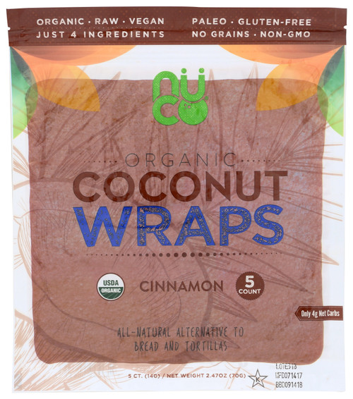 Coconut Wraps Cinnamon Organic 5 Count