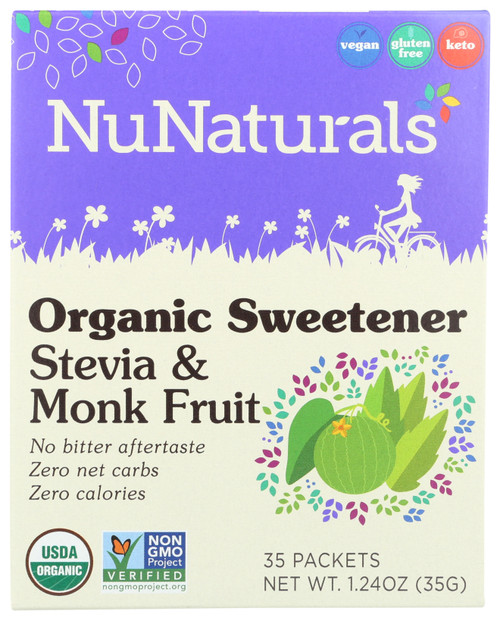 Organic Sweetener Stevia & Monk Fruit  35 Count