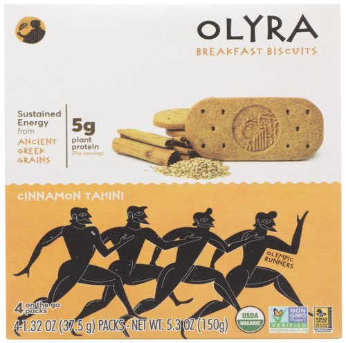 Breakfast Biscuits Cinnamon Tahini - Olympic Rynners 4 Count
