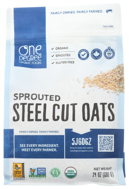 Steel Cut Oats Sprouted Organic Gluten Free 24oz