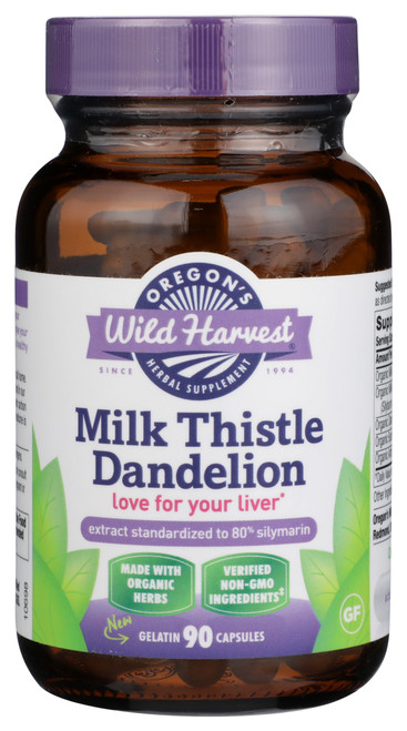 Herbal Milk Thistle Dandelion-Organic 90 Count