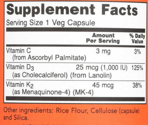 Vitamin D-3 & K-2 - 120 Veg Capsules