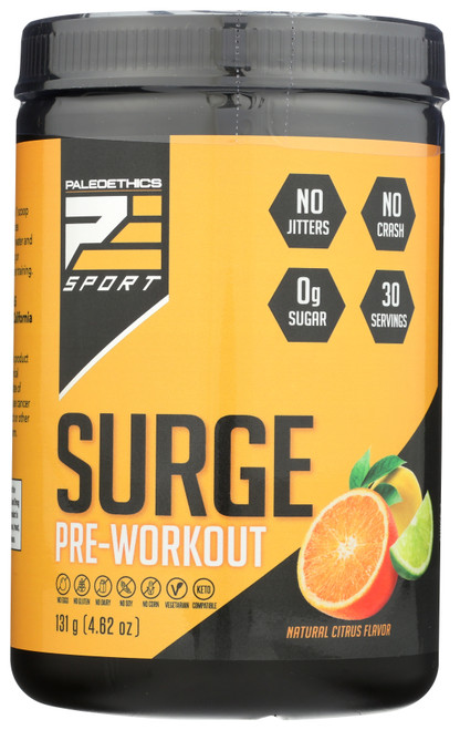 Surge Pre-Workout Clean Energy And Focus No Crash, Nervousness Or Jitters 131 Gram