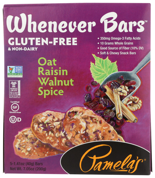 Whenever Bars Oat Raisin Walnut Spice Gluten-Free & Non-Dairy 5 Count