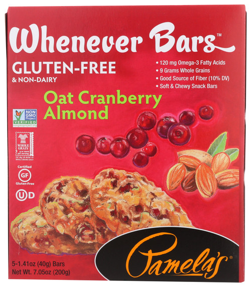 Whenever Bars Oat Cranberry Almond Gluten-Free & Non-Dairy 5 Count