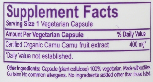 Camu Camu Vitamin C Food Nutrient Vitamin C 60 Count