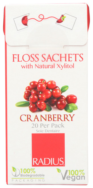 Floss Sachets Cranberry With Natural Xylitol 20 Count
